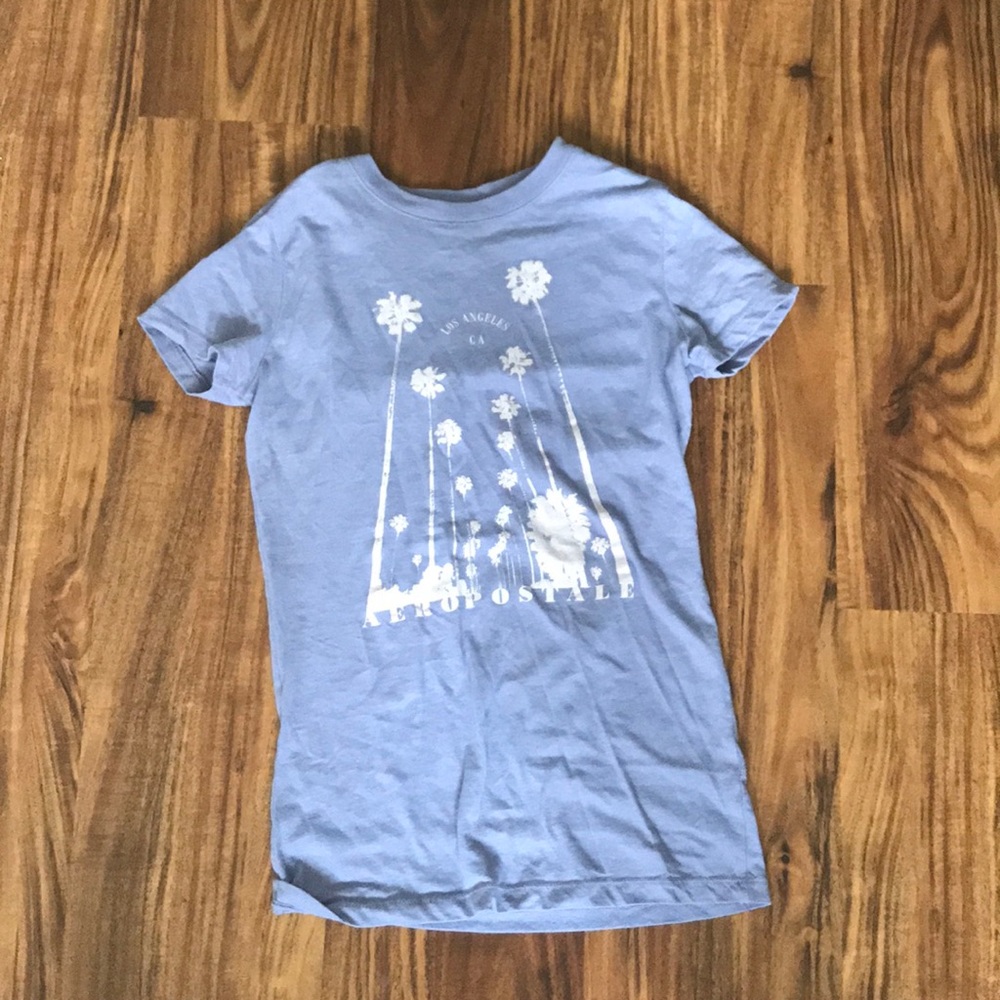 Aeropostale: classic crew; patterned (palm trees)